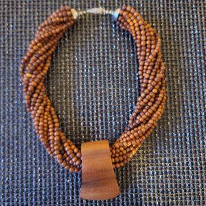 Sandalwood Chunky Statement Necklace
